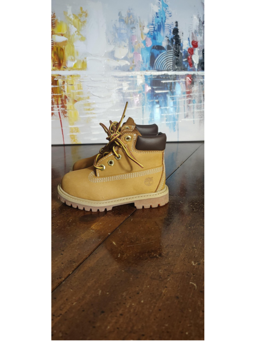 Timberland Waterproof Ankle Boots Kids Size 8M Brown Nubuck Toddler Hiking 12809